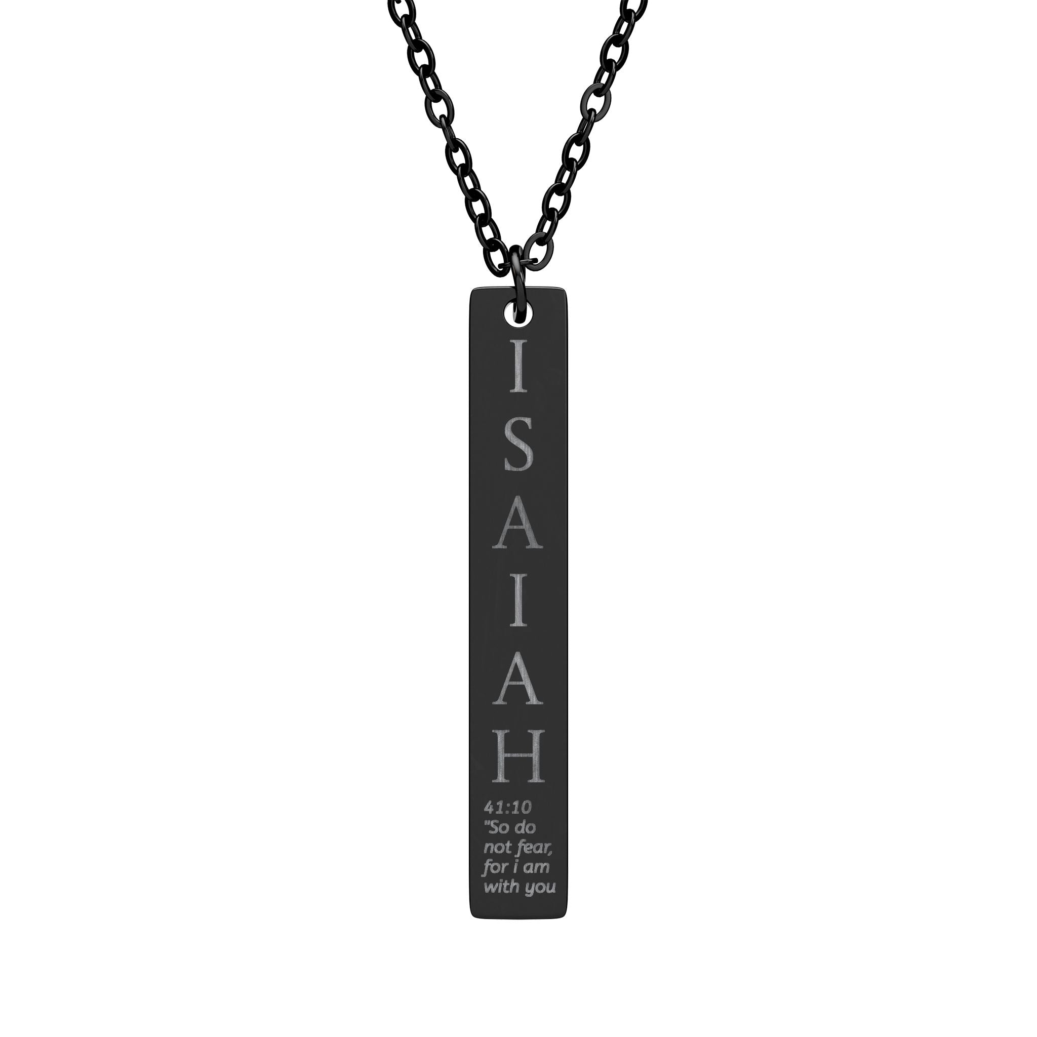 Vertical Bar Necklace (Engraving)