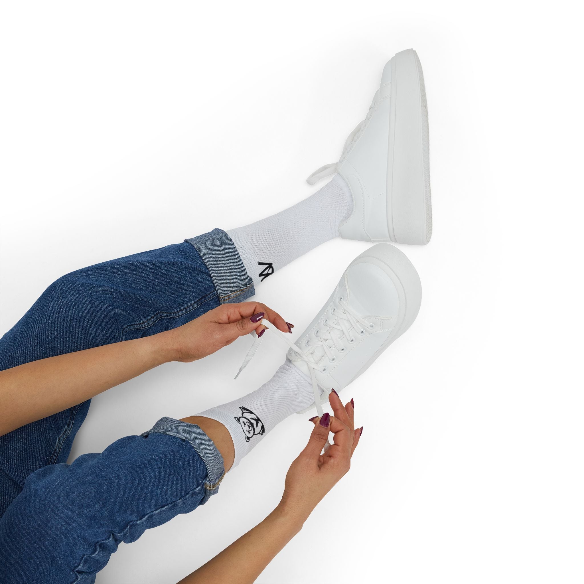 Cute Bear Sublimation Socks — Personalized Name Graphic Crew Socks