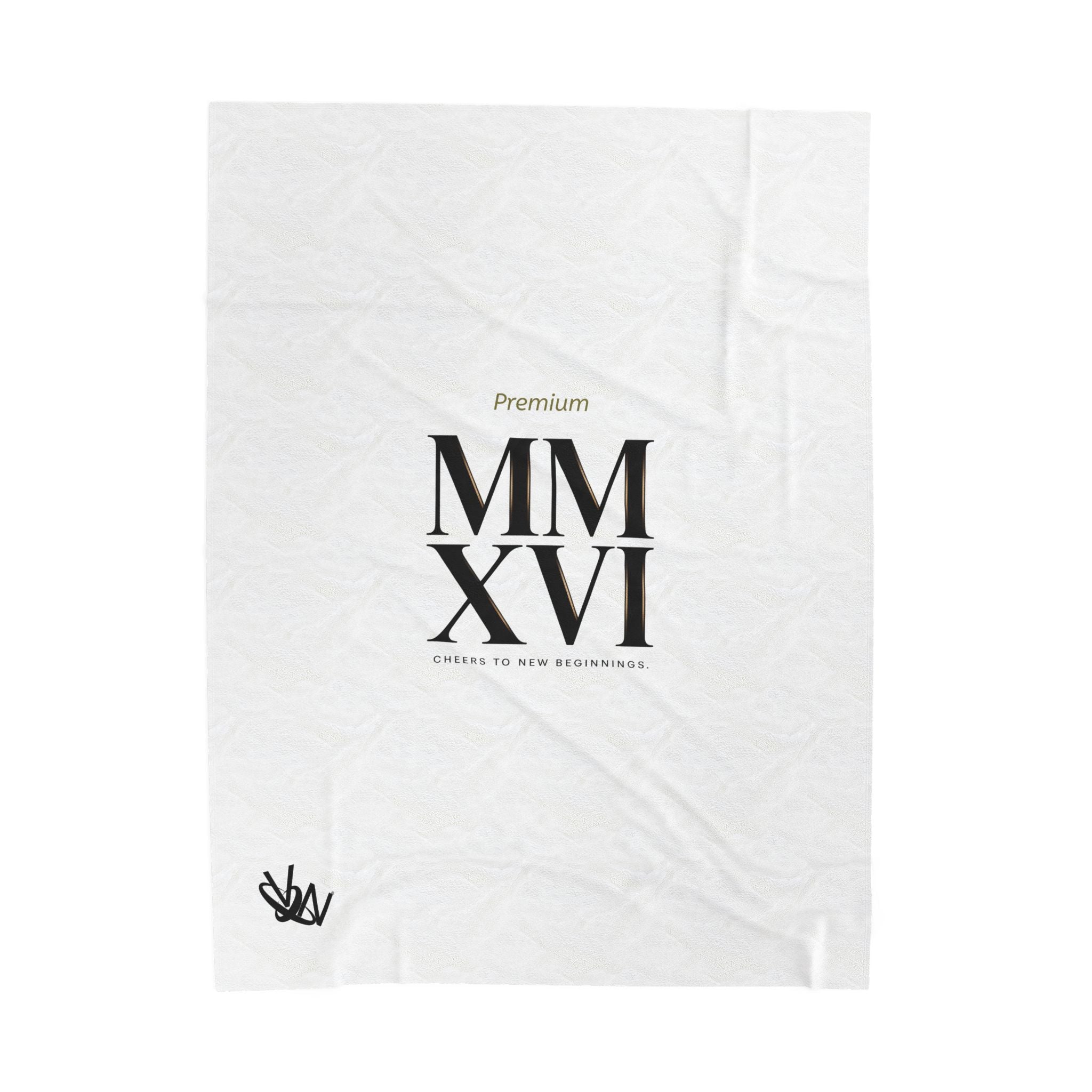 MMXXVI Roman Numerals Velveteen Plush Blanket | 2026 minimalist, collegiate