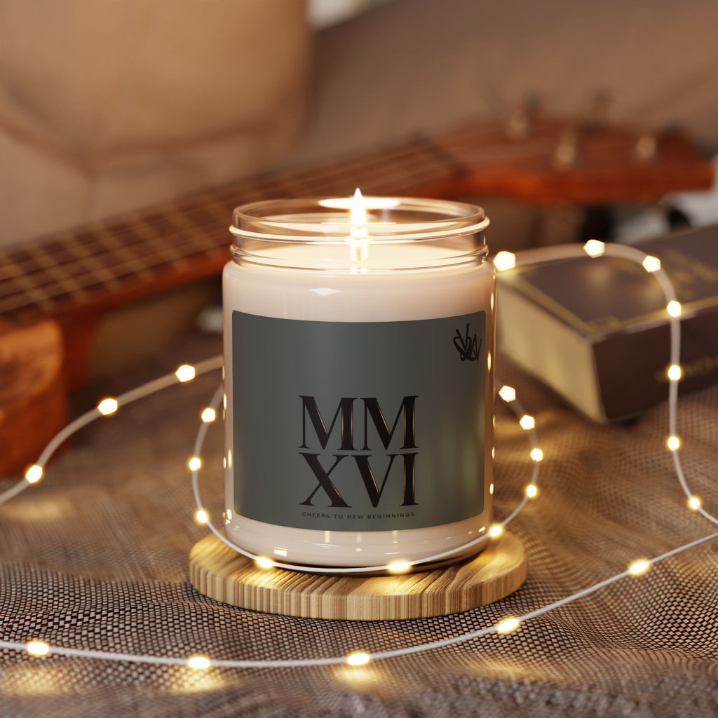 MMXXVI Roman Numerals Candle | 9oz Scented Soy Candle, 2026 New Year