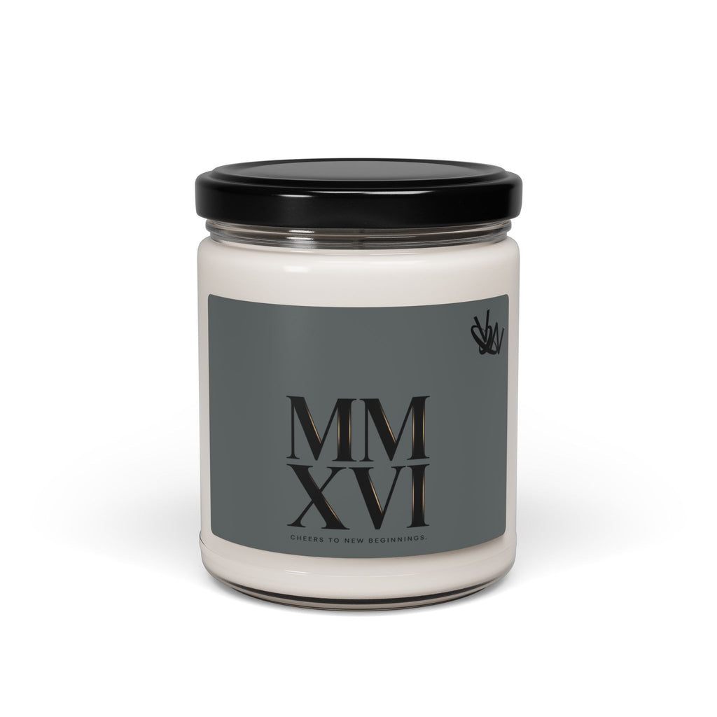 MMXXVI Roman Numerals Candle | 9oz Scented Soy Candle, 2026 New Year