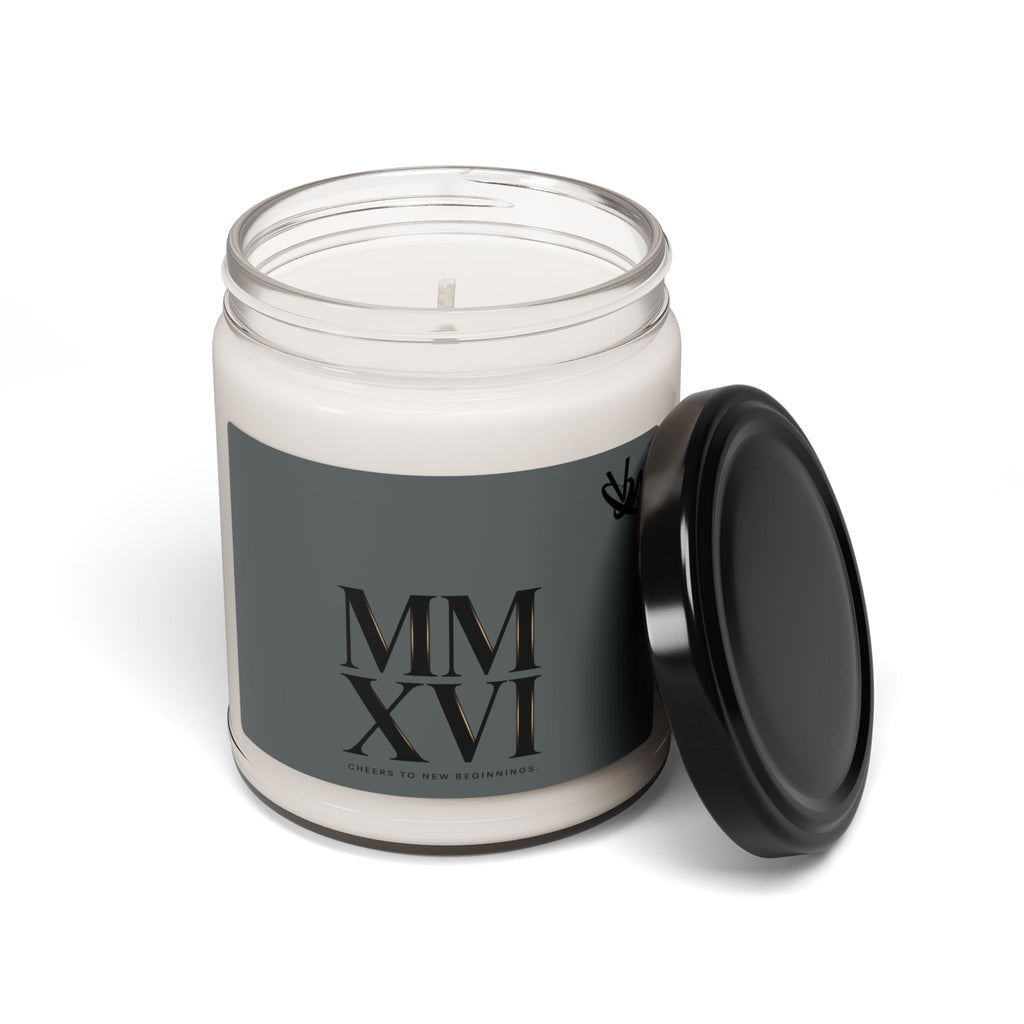 MMXXVI Roman Numerals Candle | 9oz Scented Soy Candle, 2026 New Year
