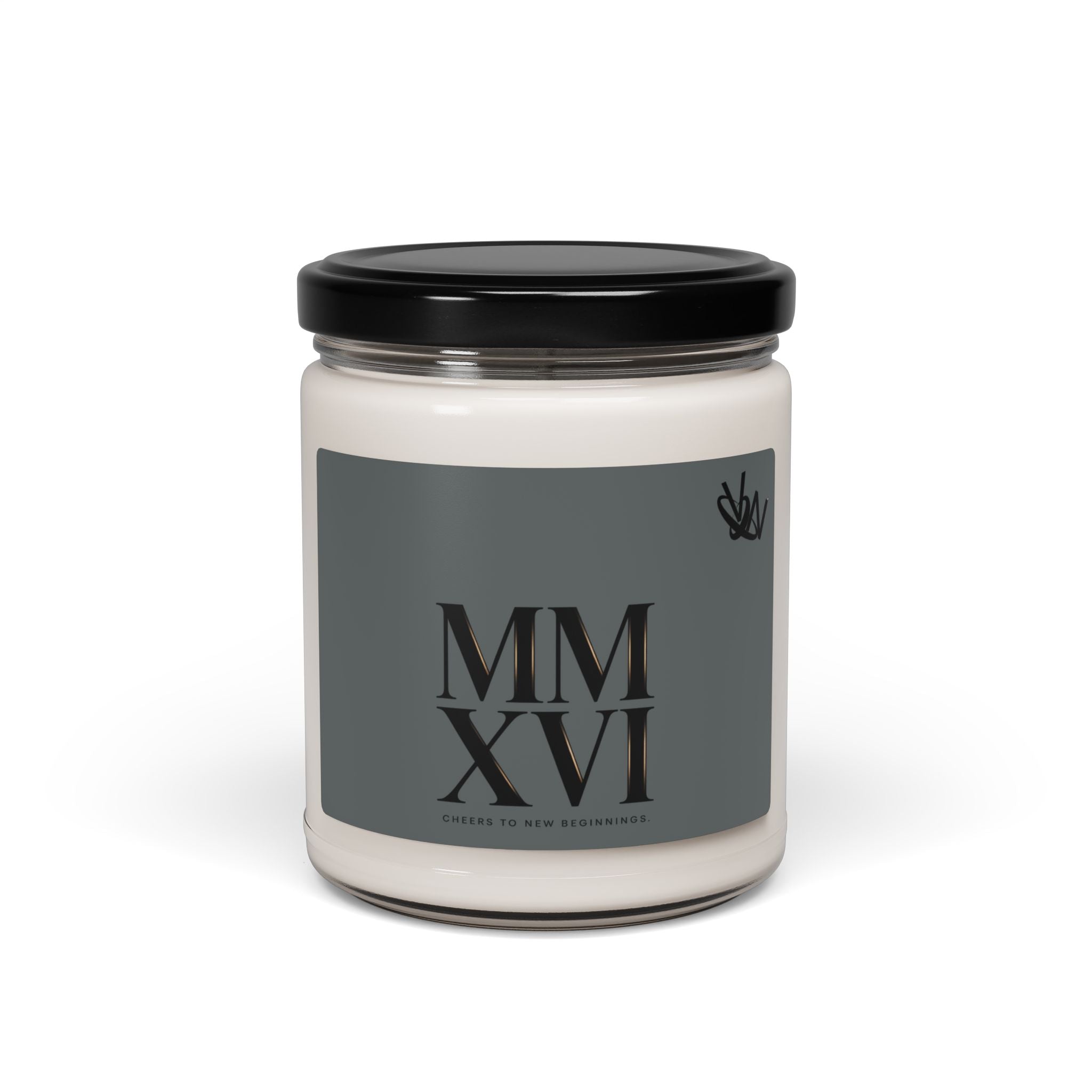 MMXXVI Roman Numerals Candle | 9oz Scented Soy Candle, 2026 New Year