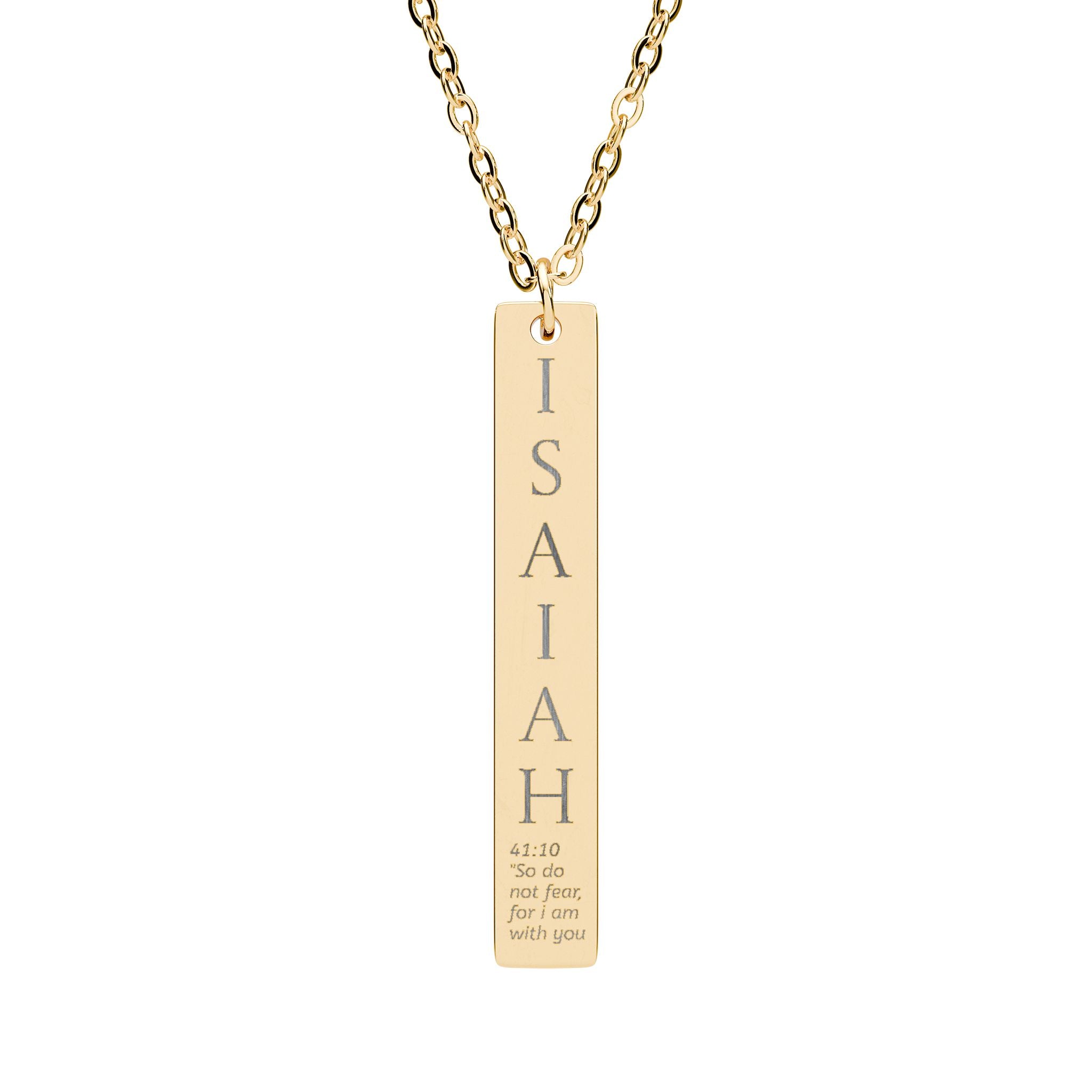 Vertical Bar Necklace (Engraving)