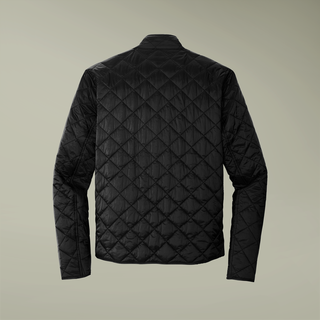 Quilted Full-Zip Jacket – Olive Embroidered Minimal personilized Logo