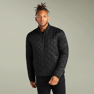 Quilted Full-Zip Jacket – Olive Embroidered Minimal personilized Logo