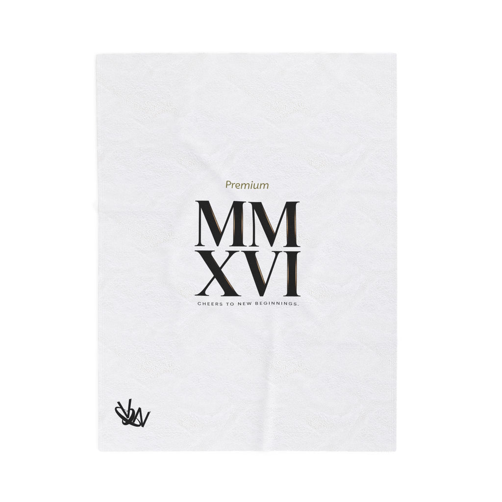 MMXXVI Roman Numerals Velveteen Plush Blanket | 2026 minimalist, collegiate