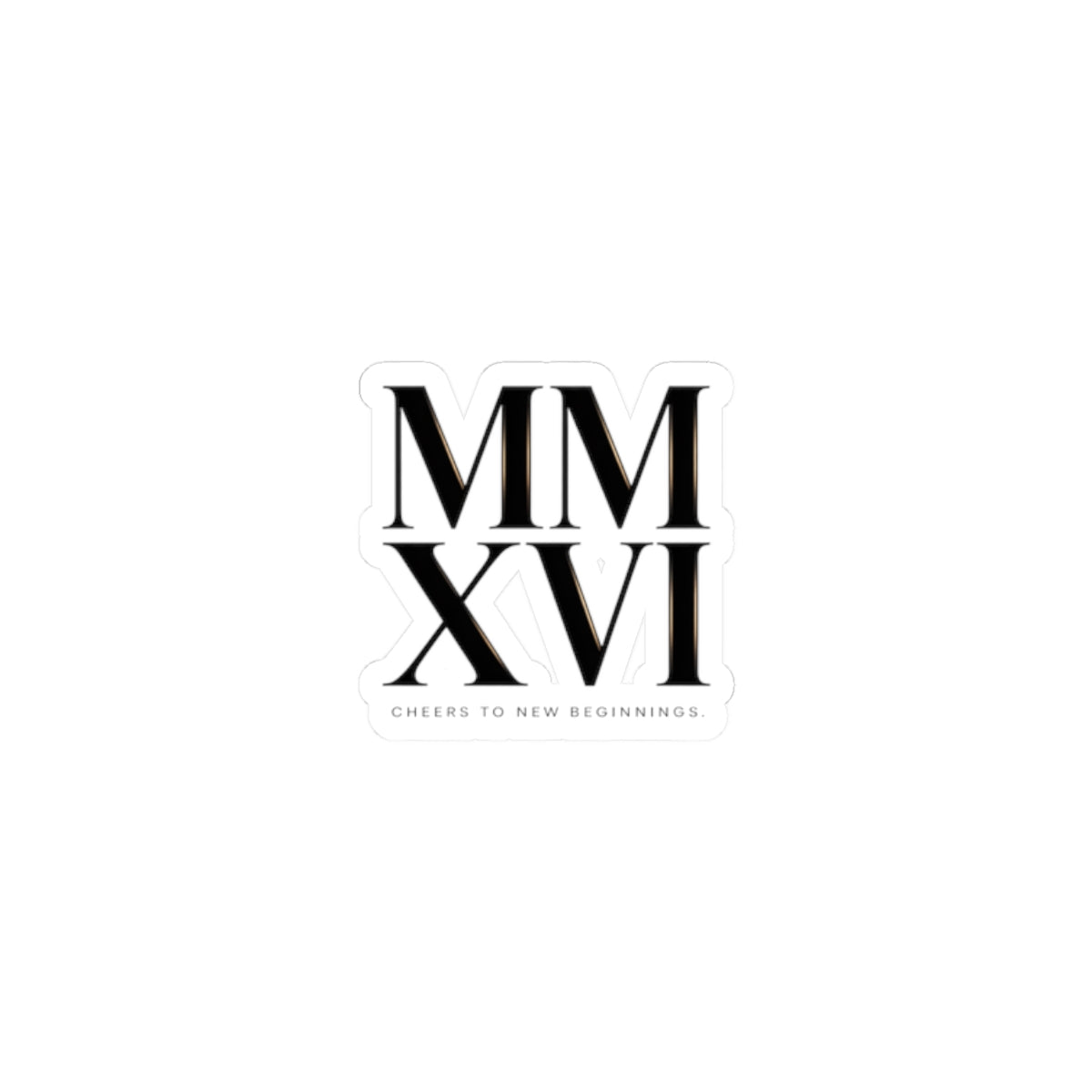 MMXXVI Roman Numerals Kiss-Cut Stickers | 2026 minimalist class decal