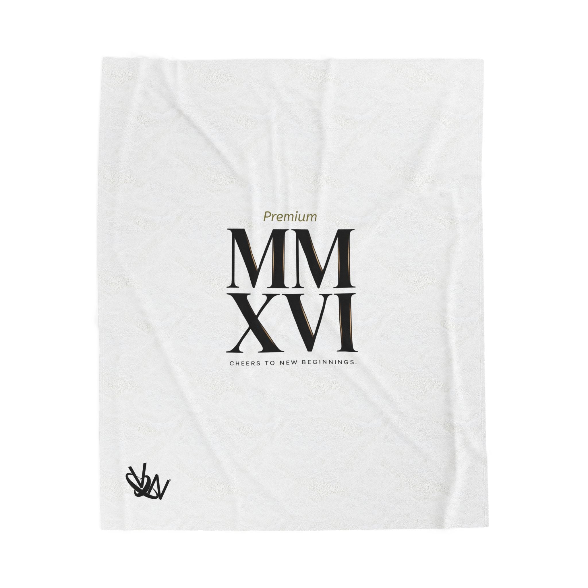 MMXXVI Roman Numerals Velveteen Plush Blanket | 2026 minimalist, collegiate