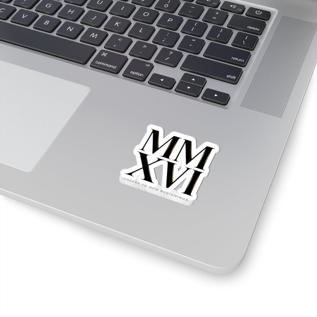 MMXXVI Roman Numerals Kiss-Cut Stickers | 2026 minimalist class decal